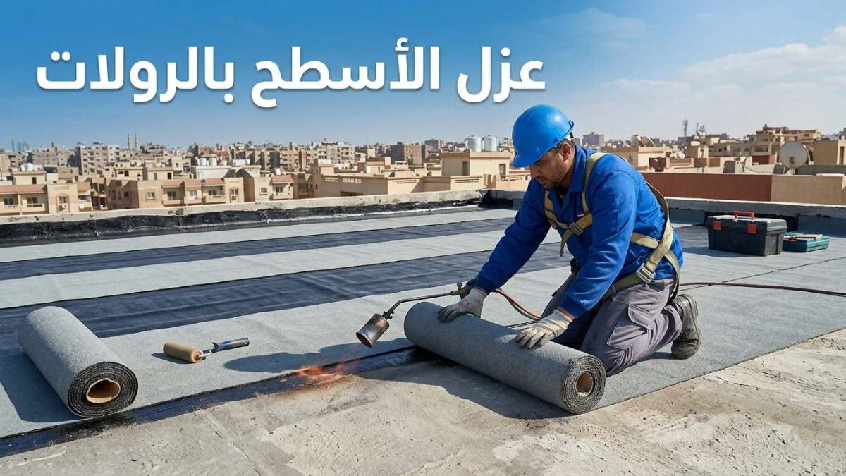 عزل الأسطح بالرولات